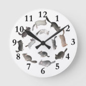 Chinchilla jumping clock runde wanduhr (Vorderseite)