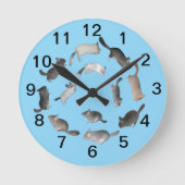 Chinchilla jumping clock runde wanduhr (Vorderseite)