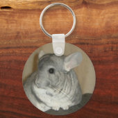 Chinchilla Keyring (rund klassisch) Schlüsselanhänger (Vorderseite)