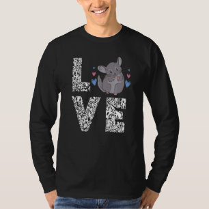 Chinchilla Leopard Liebe Niedlich Pet Chinchilla O T-Shirt