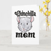 Chinchilla Mama Chinchilla Owner Chinchilla Mama Karte (Gelbe Blume)