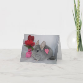 Chinchilla mit Herz auf Valentinenkarte Feiertagskarte