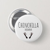 Chinchilla Momma - Paw-Print-Design Button (Vorne & Hinten)