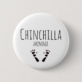 Chinchilla Momma - Paw-Print-Design Button