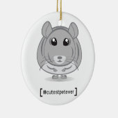 Chinchilla-niedlichste Haustier-überhaupt Keramik Ornament (Rechts)