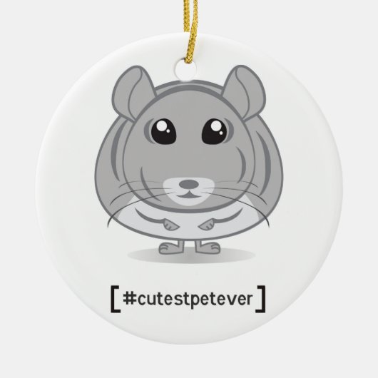 Chinchilla-niedlichste Haustier-überhaupt Keramik Ornament (Vorne)