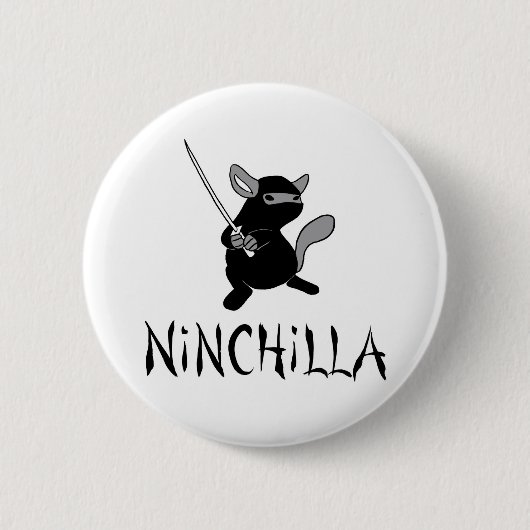Chinchilla Ninchilla Knopf Button (Vorderseite)