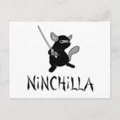 Chinchilla Ninja Postcard Postkarte (Vorderseite)