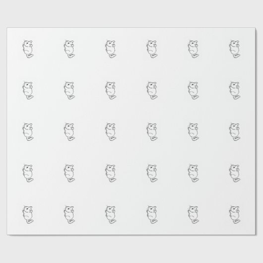 Chinchilla-Packpapier Geschenkpapier (Flach)