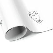 Chinchilla-Packpapier Geschenkpapier (Rolleneckpunkt)