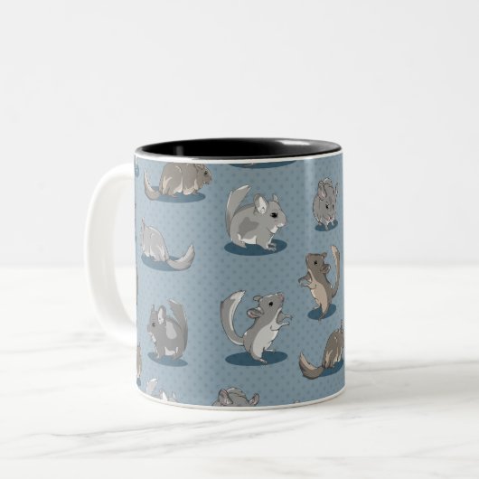 Chinchilla Pattern Zweifarbige Tasse (Vorderseite Links)