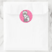 Chinchilla Persian Runder Aufkleber (Tasche)