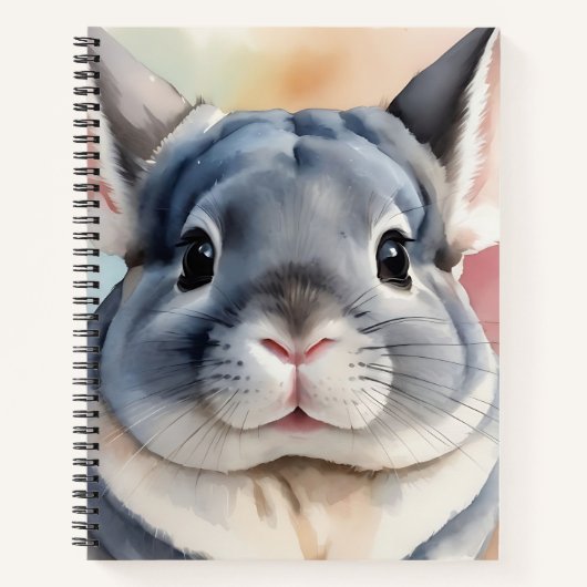 Chinchilla Portrait Notizblock (Vorderseite)