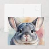 Chinchilla Portrait Postkarte (Vorne/Hinten)