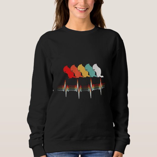 Chinchilla Retro Sunset Sweatshirt (Vorderseite)
