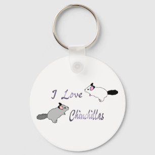 Chinchilla-Schlüsselkette der Liebe I Schlüsselanhänger