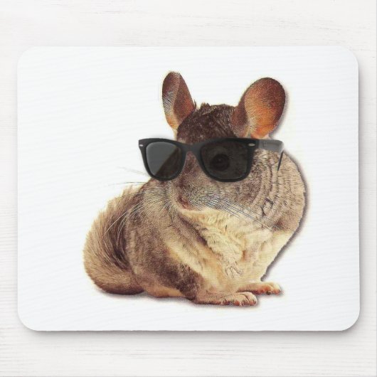 Chinchilla-Sonnenbrille Mousepad (Vorne)