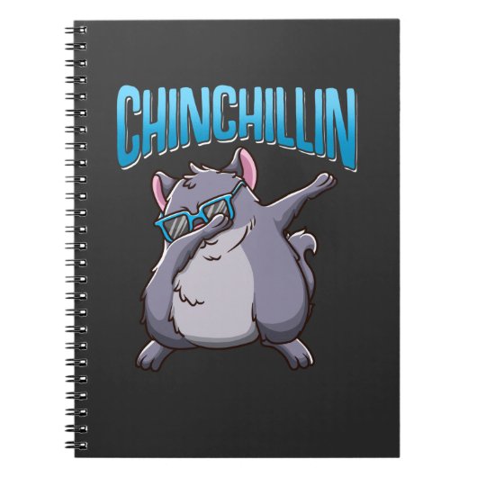 Chinchilla Sonnenbrille trinken Tiergenuss Notizblock (Vorderseite)