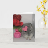 Chinchilla Valentine's Day Card Karte (Gelbe Blume)