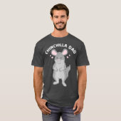 Chinchilla Vater Funny Animal Pet Pater T-Shirt (Vorne ganz)