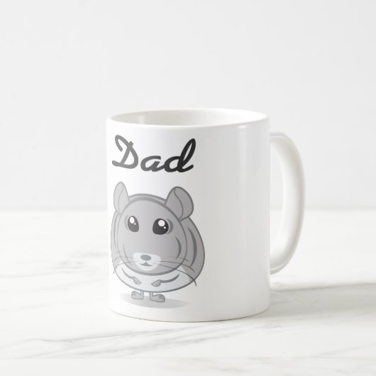 Chinchilla-Vater-Tasse Kaffeetasse (VorderseiteRechts)