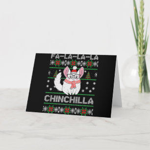 Chinchilla Weihnachts hässliches Geschenk für Chin Karte
