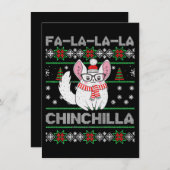 Chinchilla Weihnachtsgeschenk für Chinchilla-Liebe Einladung (Vorne/Hinten)