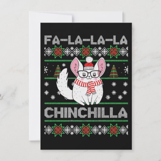 Chinchilla Weihnachtsgeschenk für Chinchilla-Liebe Einladung (Vorderseite)
