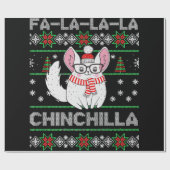Chinchilla Weihnachtsgeschenk für Chinchilla Liebe Geschenkpapier (Flach)