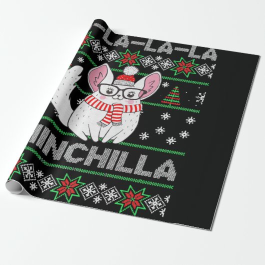 Chinchilla Weihnachtsgeschenk für Chinchilla Liebe Geschenkpapier (Ungerollt)
