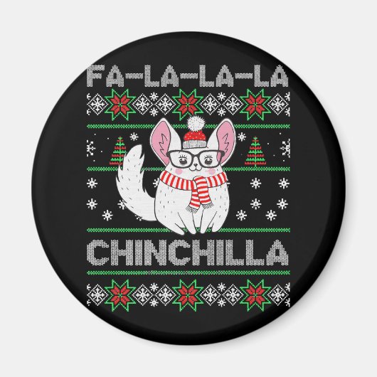 Chinchilla Weihnachtsgeschenk für Chinchilla-Liebe Magnet (Vorne)