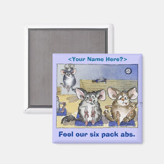 Chinchilla Work Out Magnet (Vorderseite/Rückseite)