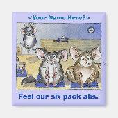 Chinchilla Work Out Magnet (Vorne)