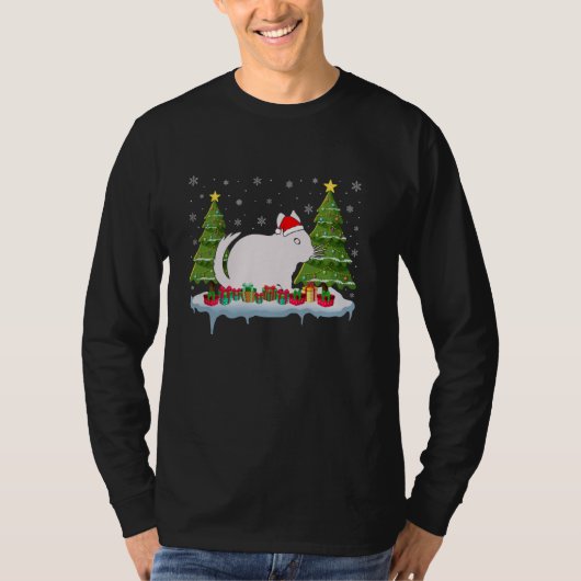 Chinchilla Xmas Tree Lighting Men Ugly Chris T-Shirt (Vorderseite)