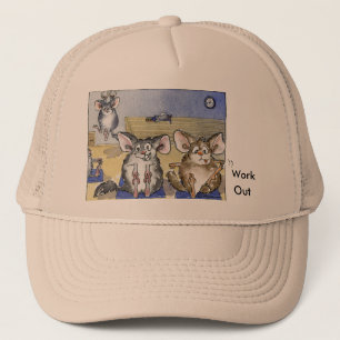 Chinchillas arbeiten Cartoon-Hut aus Truckerkappe