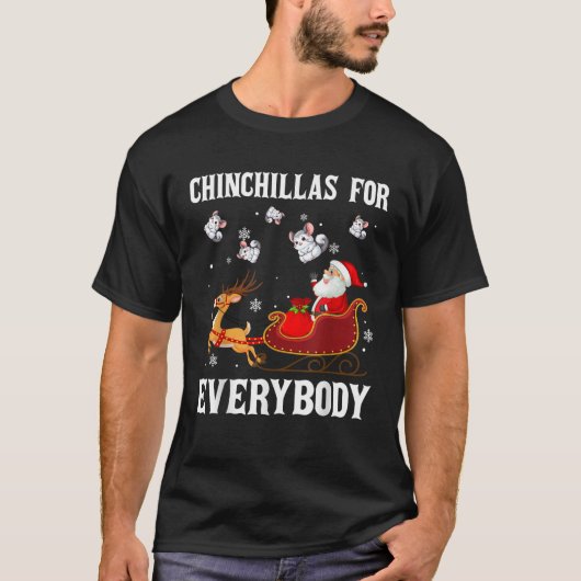 Chinchillas für alle Weihnachten Weihnachtsmann Ch T-Shirt (Vorderseite)