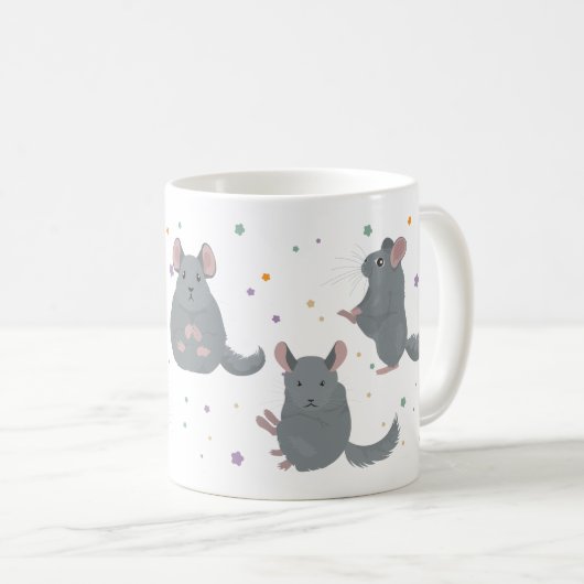 Chinchillas machen Yoga Kaffeetasse (VorderseiteRechts)