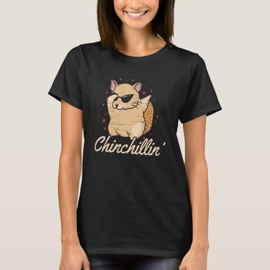 Chinchillin' für ein Rodent-Tier T-Shirt (Vorderseite)