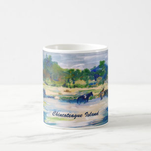 Chincoteague Insel-Pferdemalerei Kaffeetasse