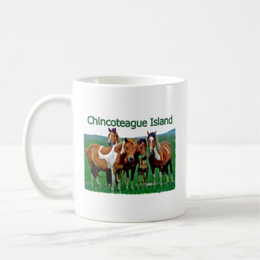 Chincoteague Insel (Ponys) Kaffeetasse (Links)