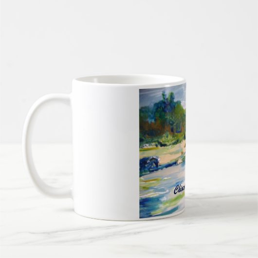Chincoteague Island Horse Painting Kaffeetasse (Links)