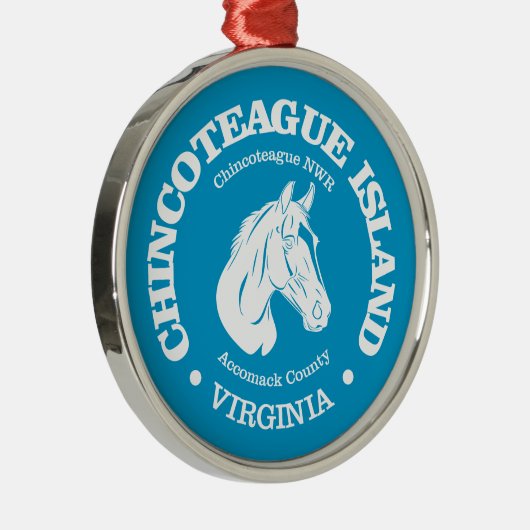 Chincoteague Island (Pony) Ornament Aus Metall (Rechts)