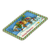 CHINCOTEAGUE PONIEN, URLAUB CHRISTMAS PORT MAGNET (Linke Seite)