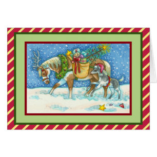 CHINCOTEAGUE PONIES CHRISTMAS GREETCARD Verse