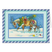 CHINCOTEAGUE PONIES CHRISTMAS GREETCARD Verse (Vorderseite (Horizontal))
