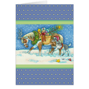 CHINCOTEAGUE PONIES CHRISTMAS GREETCARD Verse