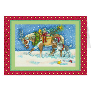 CHINCOTEAGUE PONIES CHRISTMAS GREETCARD Verse