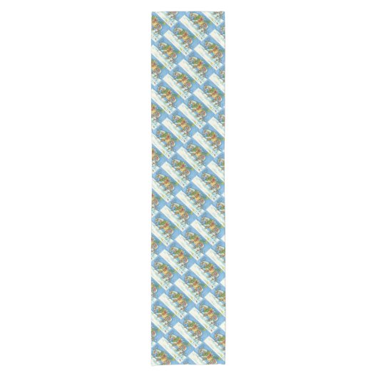 CHINCOTEAGUE PONIES CHRISTMAS HOLIDAY TABLE RUNNER KURZER TISCHLÄUFER (Vorderseite)