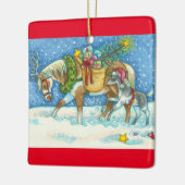 CHINCOTEAGUE PONIES CHRISTMAS ORNANATION KERAMIKORNAMENT (Links)