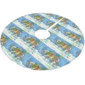 CHINCOTEAGUE PONIES CHRISTMAS TREE SKIRT POLYESTER WEIHNACHTSBAUMDECKE (Schrägansicht)